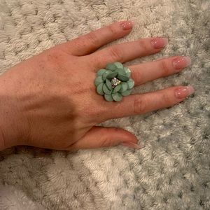 Boho torques flower ring.